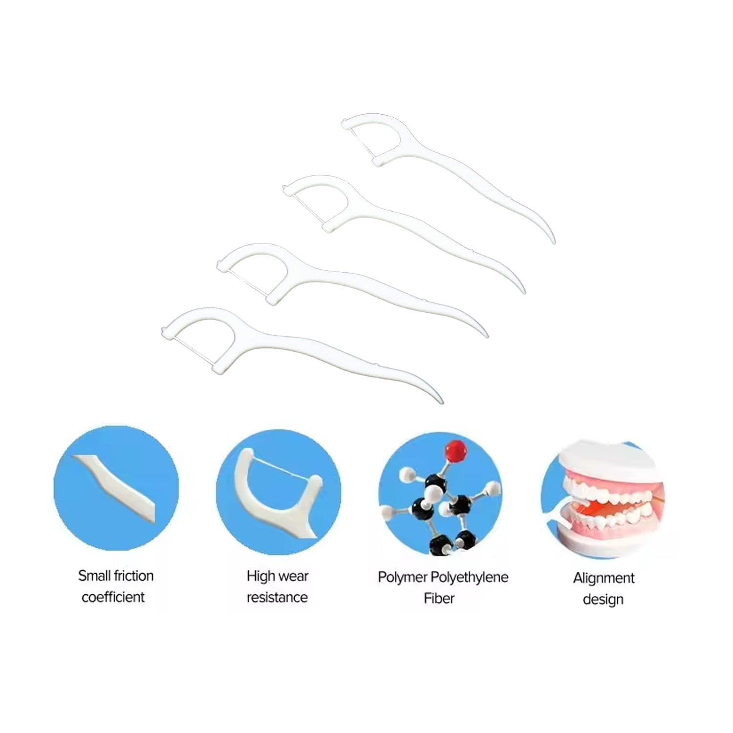 2 In 1 Tooth Picks Flosses / Sticks, Portable Toothpicks (50 Pc Set) thumbnail 4