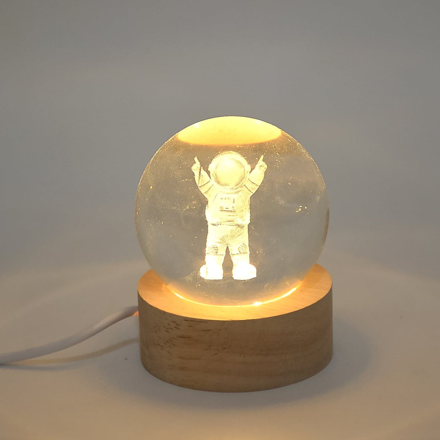 Moon 3D Crystal Ball Lamps with Base For Bedroom 3D Lamps (1 Pc) thumbnail 4