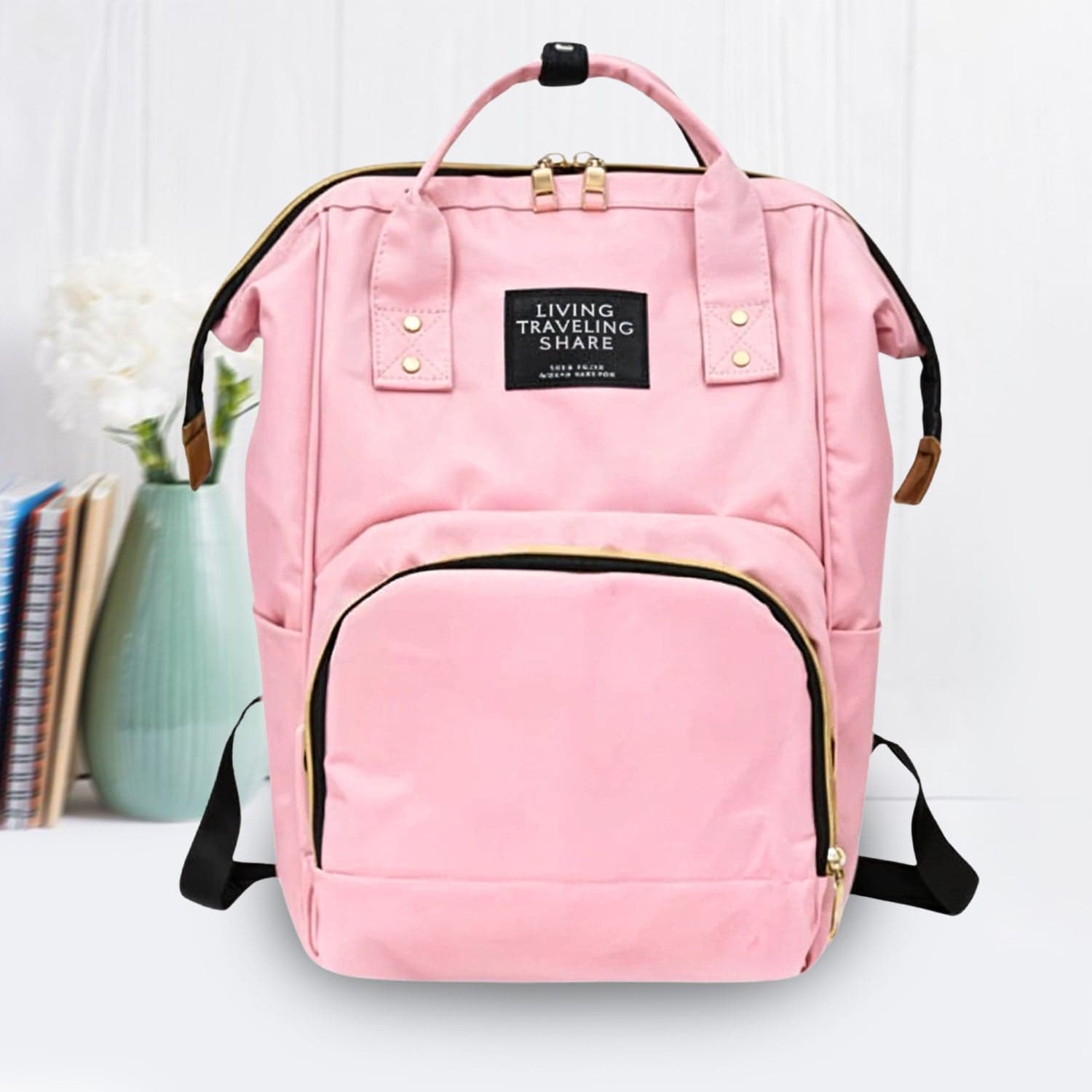 Multipurpose Large Capacity Mom's Backpack Diaper Bag (1 Pc) thumbnail 1