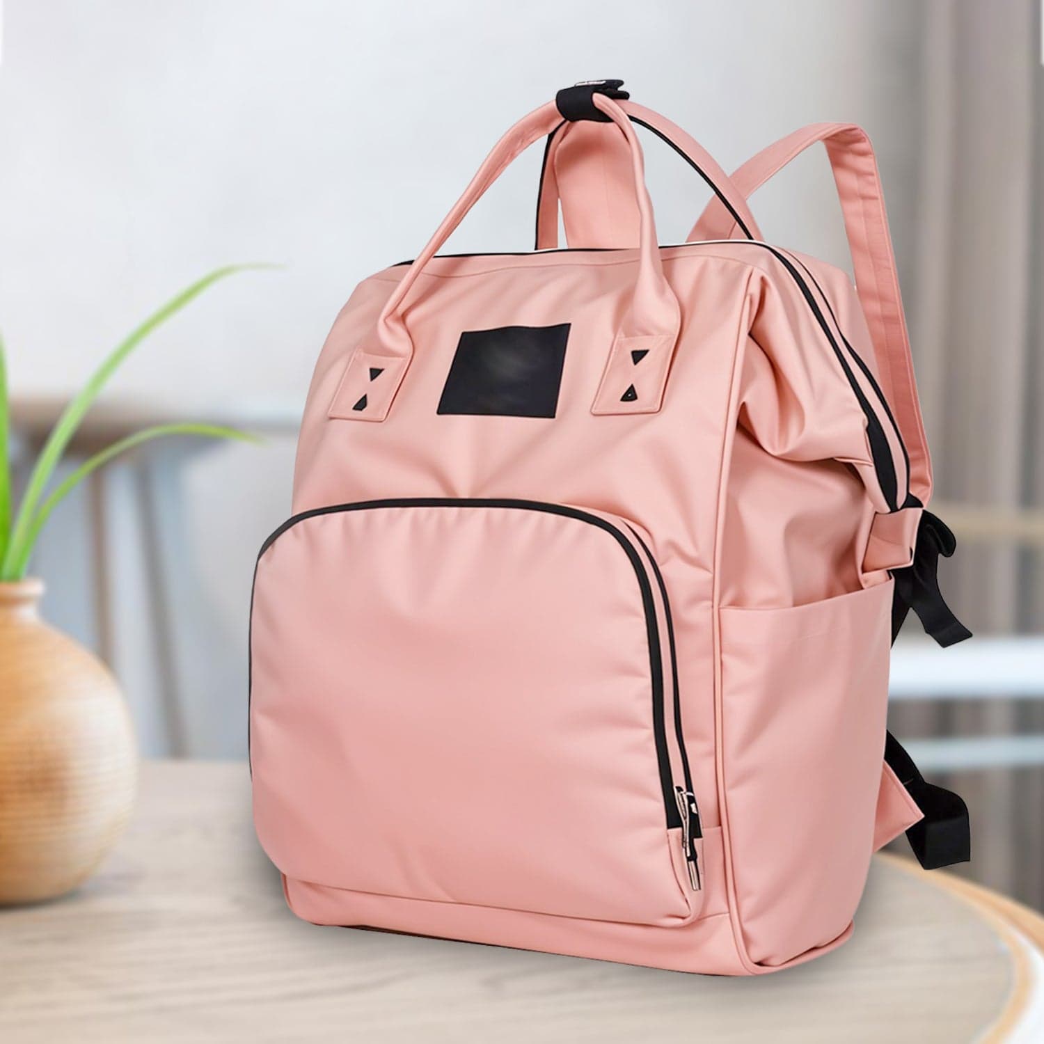 Multipurpose Large Capacity Mom's Backpack Diaper Bag (1 Pc) thumbnail 3