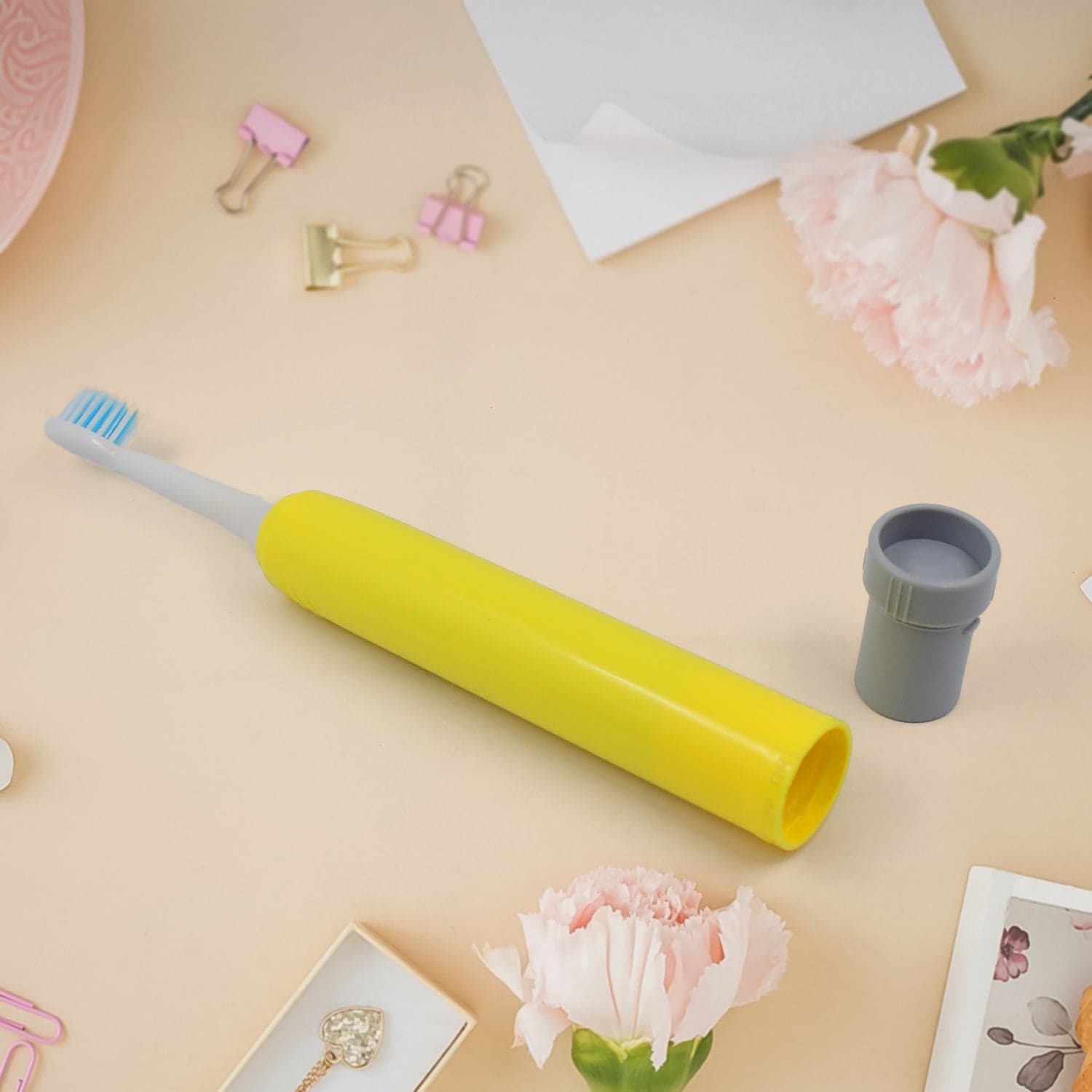 Adult Waterproof Electric Toothbrush 1 Head Battery Operated Toothbrush (1 Pc / Battery Not Included / Mix Color) thumbnail 3