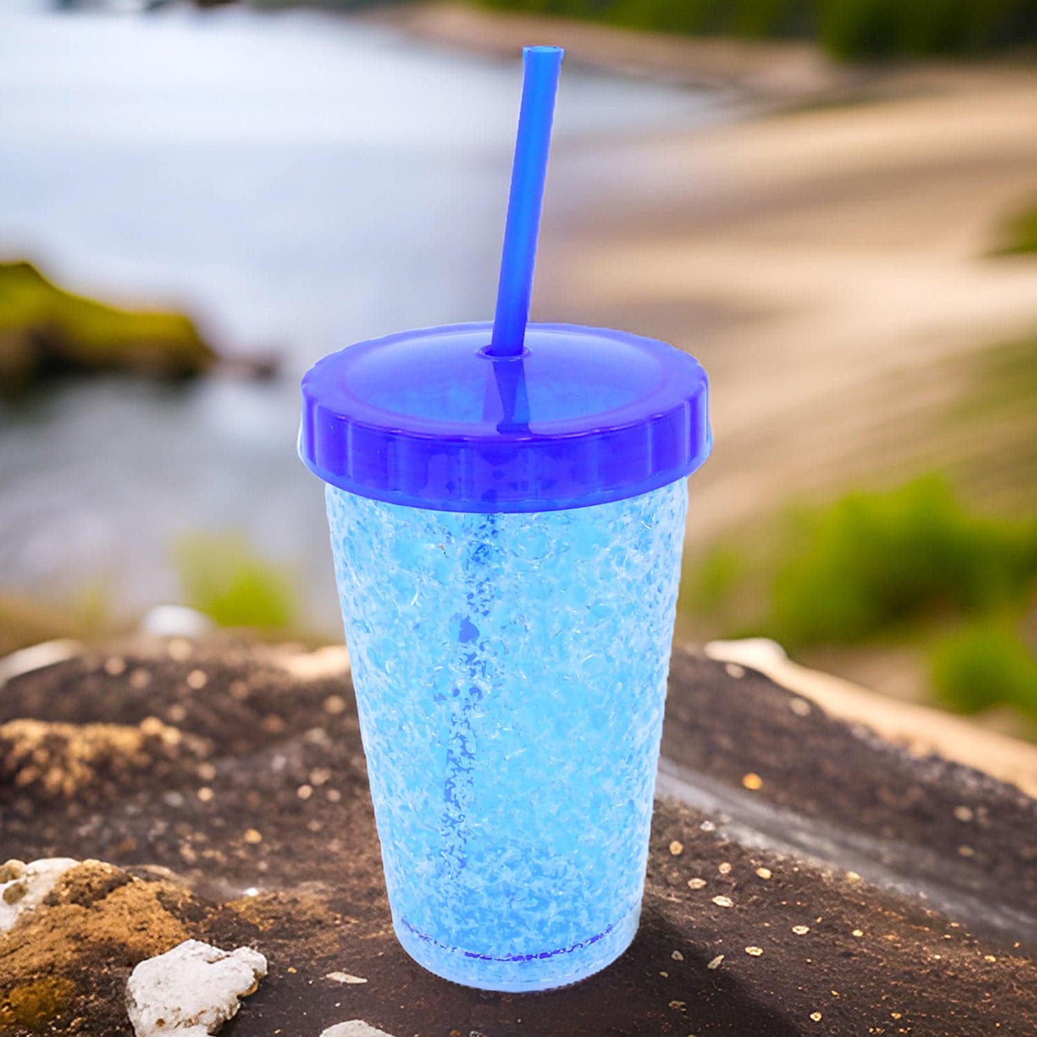 Plastic Reusable Sipper Tumbler with Lid and Straw (1 Pc / 500 ML / Mix Color / 1 Pc) thumbnail 1