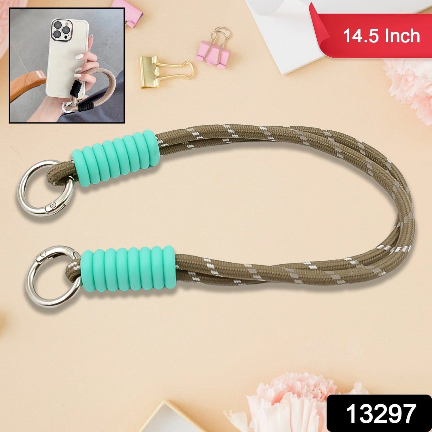 Multipurpose Two Sided Adjustable Hand Wrist Strap Lanyardwith Cellphone thumbnail 2