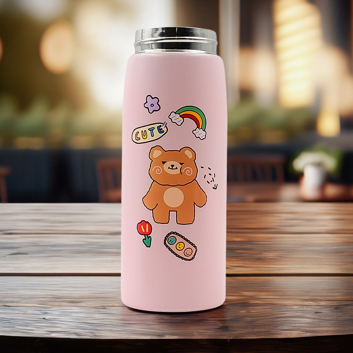 Smart Vacuum Insulated Water Bottle with LED Temperature Display (450 ML Approx / Mix Color & Design) thumbnail 3
