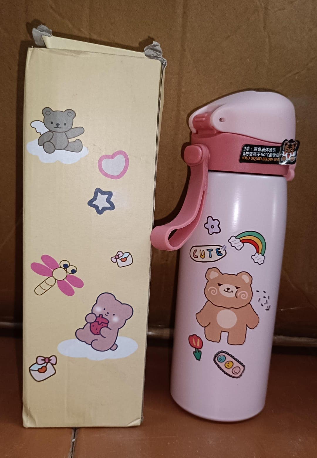 Smart Vacuum Insulated Water Bottle with LED Temperature Display (450 ML Approx / Mix Color & Design) thumbnail 8