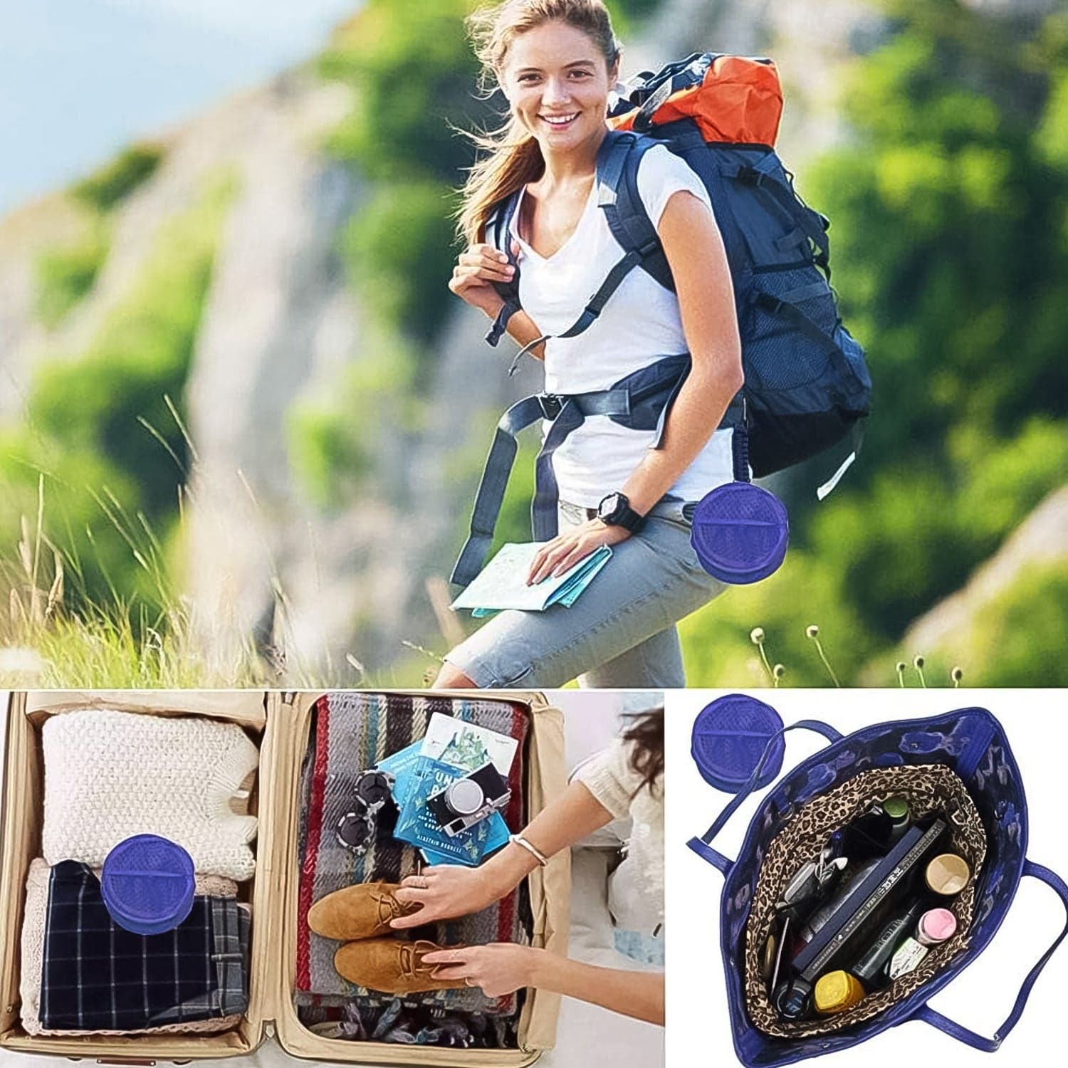 Foldable Collapsible Mesh Laundry Bag Pack Of 1 (Mix Color) thumbnail 3