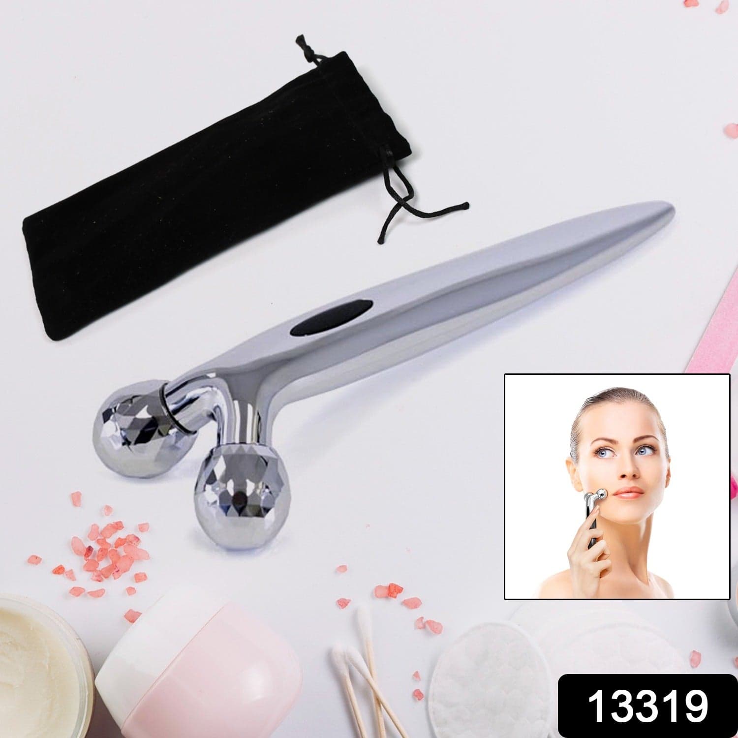 Manual Roller Face Skin Wrinkle Remover Massager (1 Pc) thumbnail 2