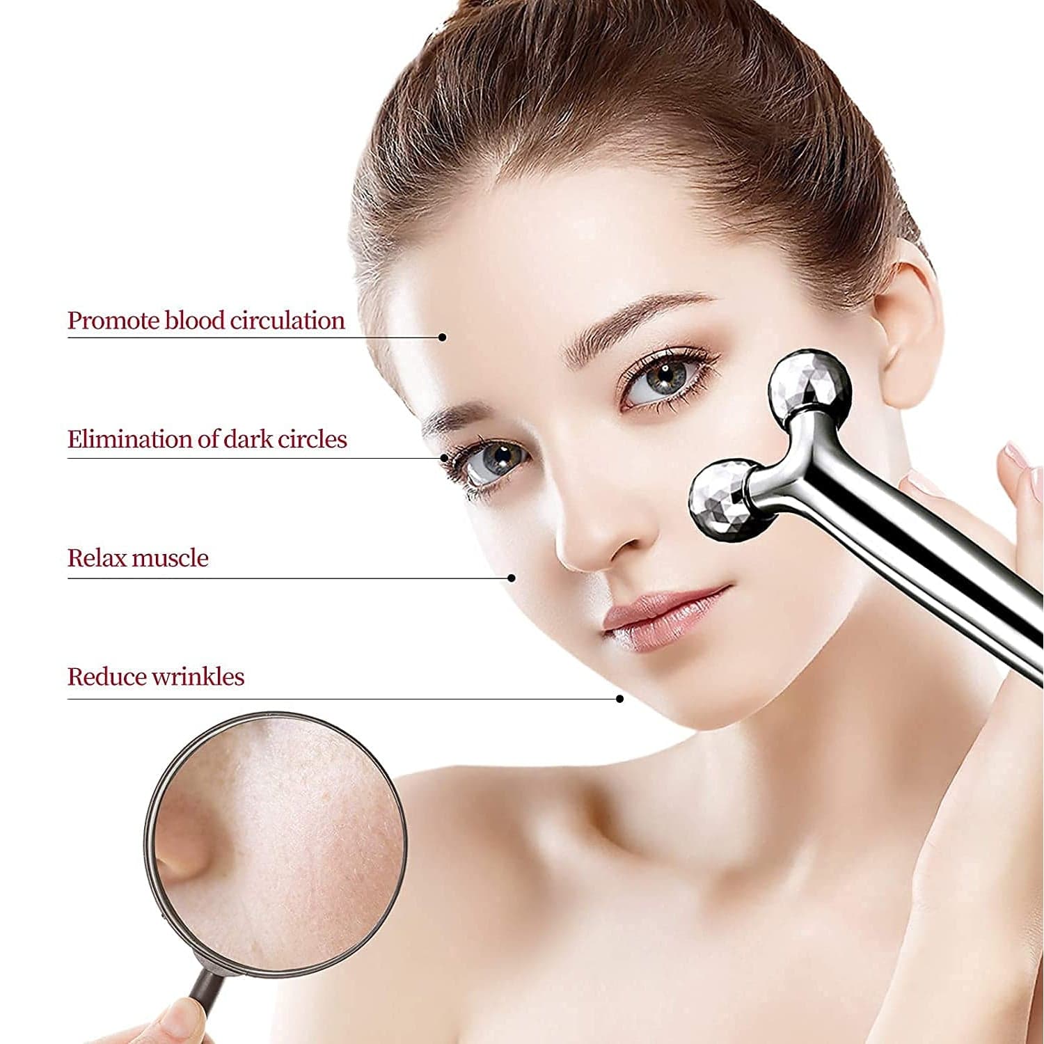 Manual Roller Face Skin Wrinkle Remover Massager (1 Pc) thumbnail 4