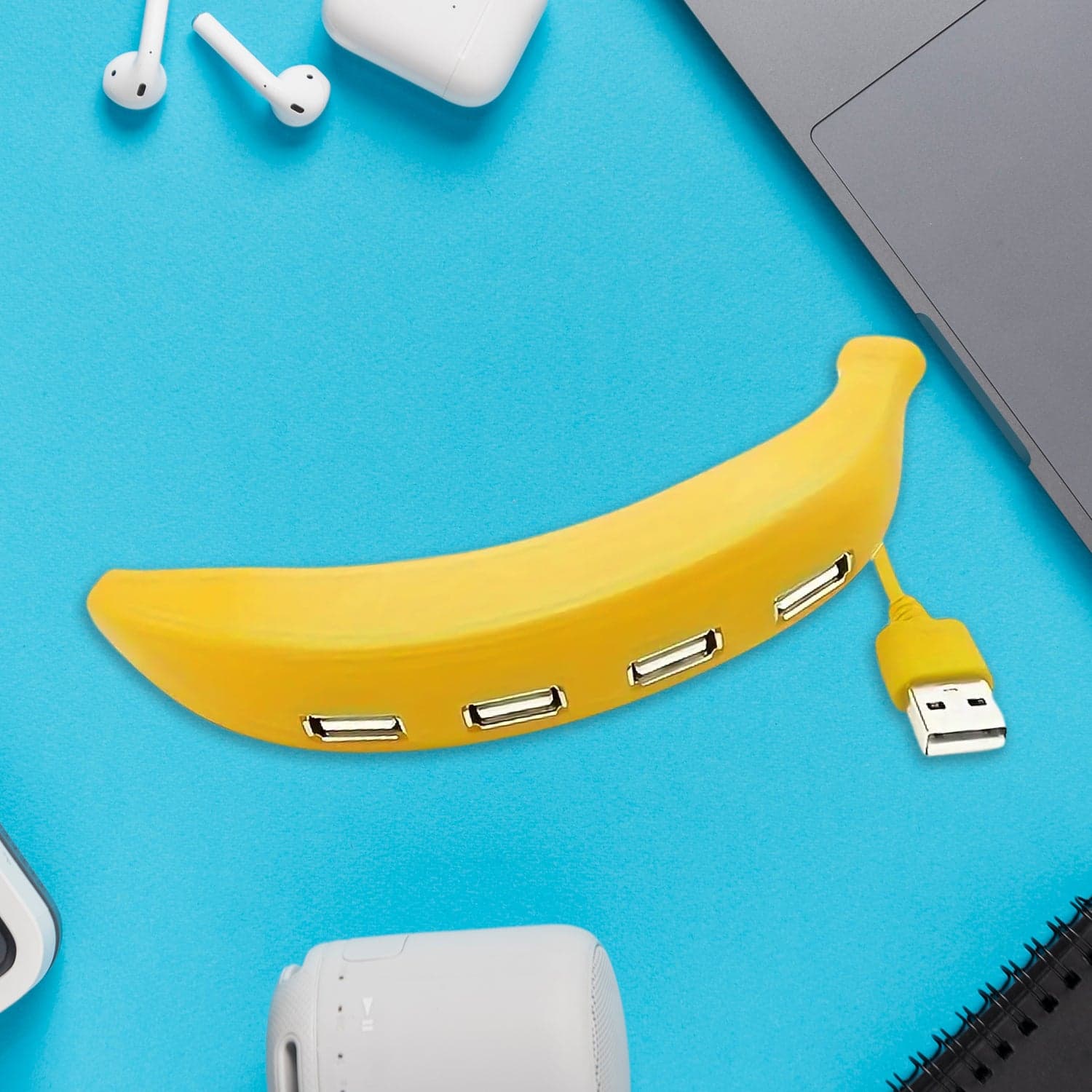 Banana Shape USB Hub, 2.0 Hub USB Splitter, 4-Port USB Hub (1 Pc) thumbnail 4