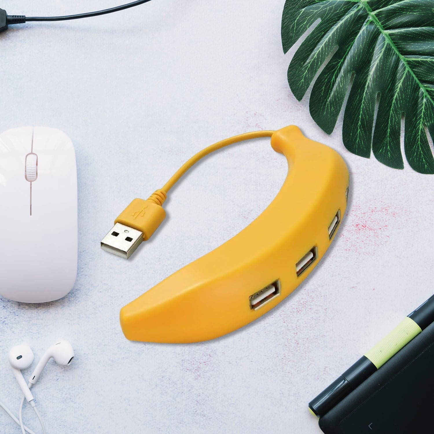 Banana Shape USB Hub, 2.0 Hub USB Splitter, 4-Port USB Hub (1 Pc) thumbnail 6