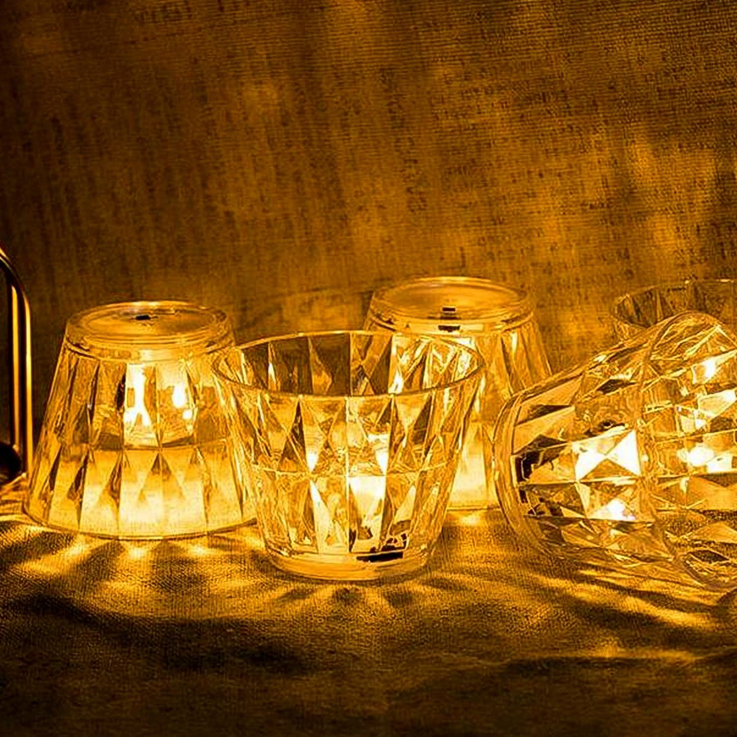 Cup Shape Crystal Table Lamp, Diwali (1 Pc) thumbnail 3