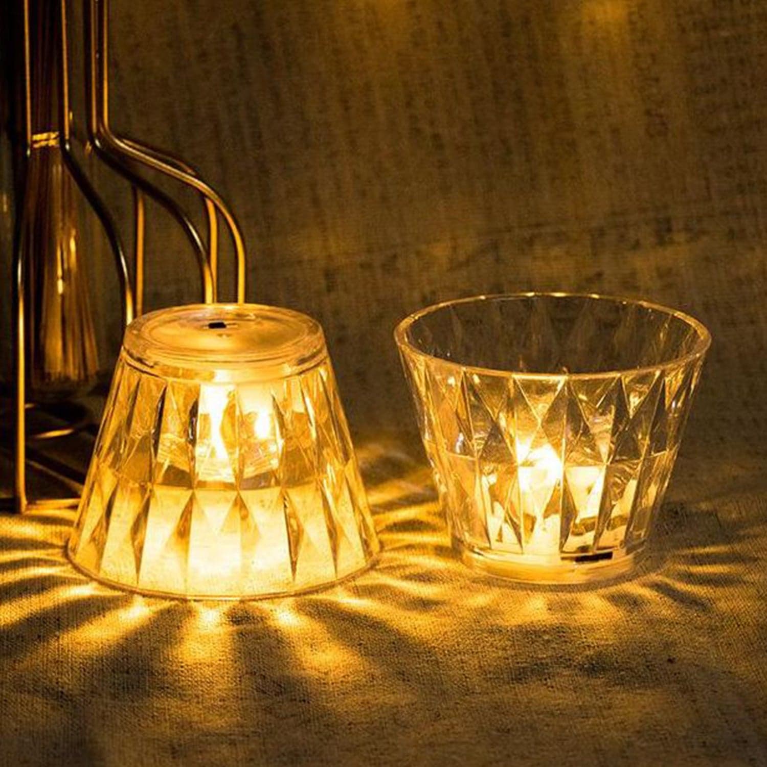 Cup Shape Crystal Table Lamp, Diwali (1 Pc) thumbnail 4