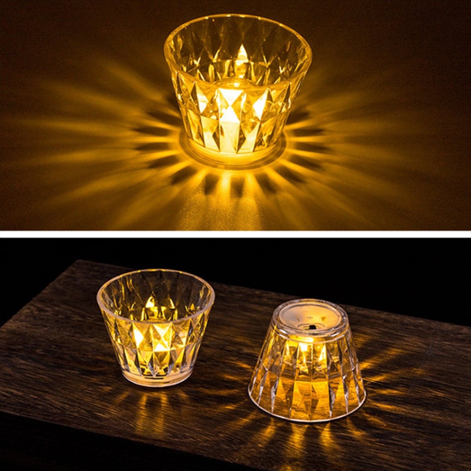Cup Shape Crystal Table Lamp, Diwali (1 Pc) thumbnail 6