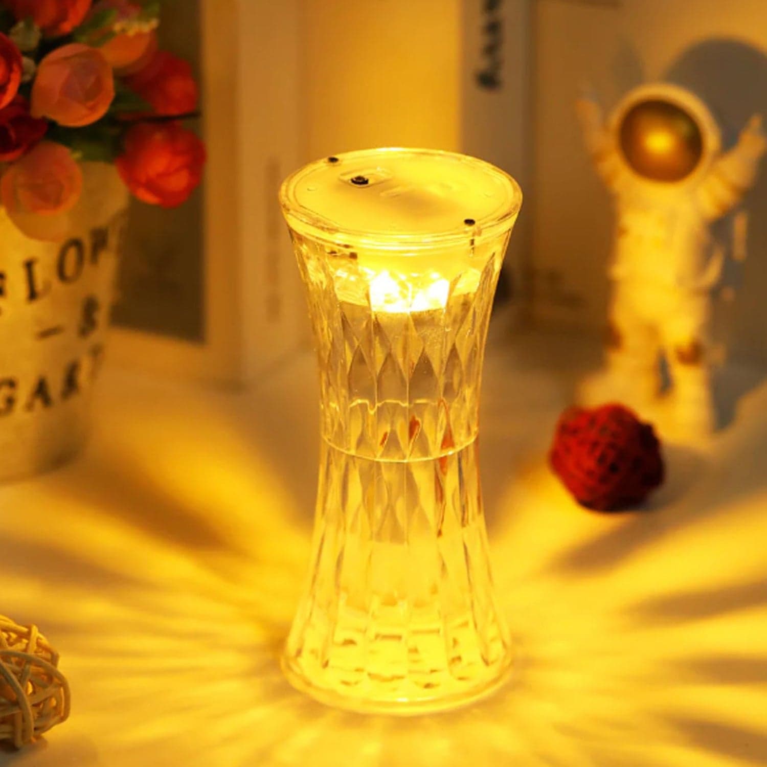 Crystal Lamp, Universal Night Light, Soft Lighting, Diwali (1 Pc) thumbnail 1