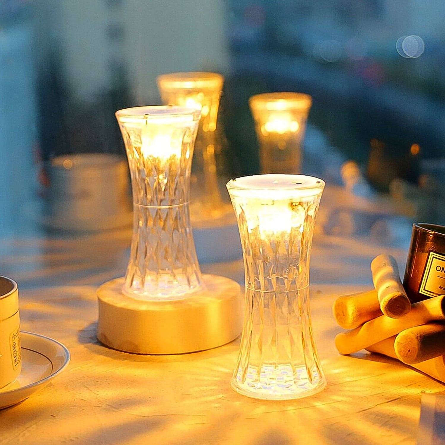 Crystal Lamp, Universal Night Light, Soft Lighting, Diwali (1 Pc) thumbnail 3