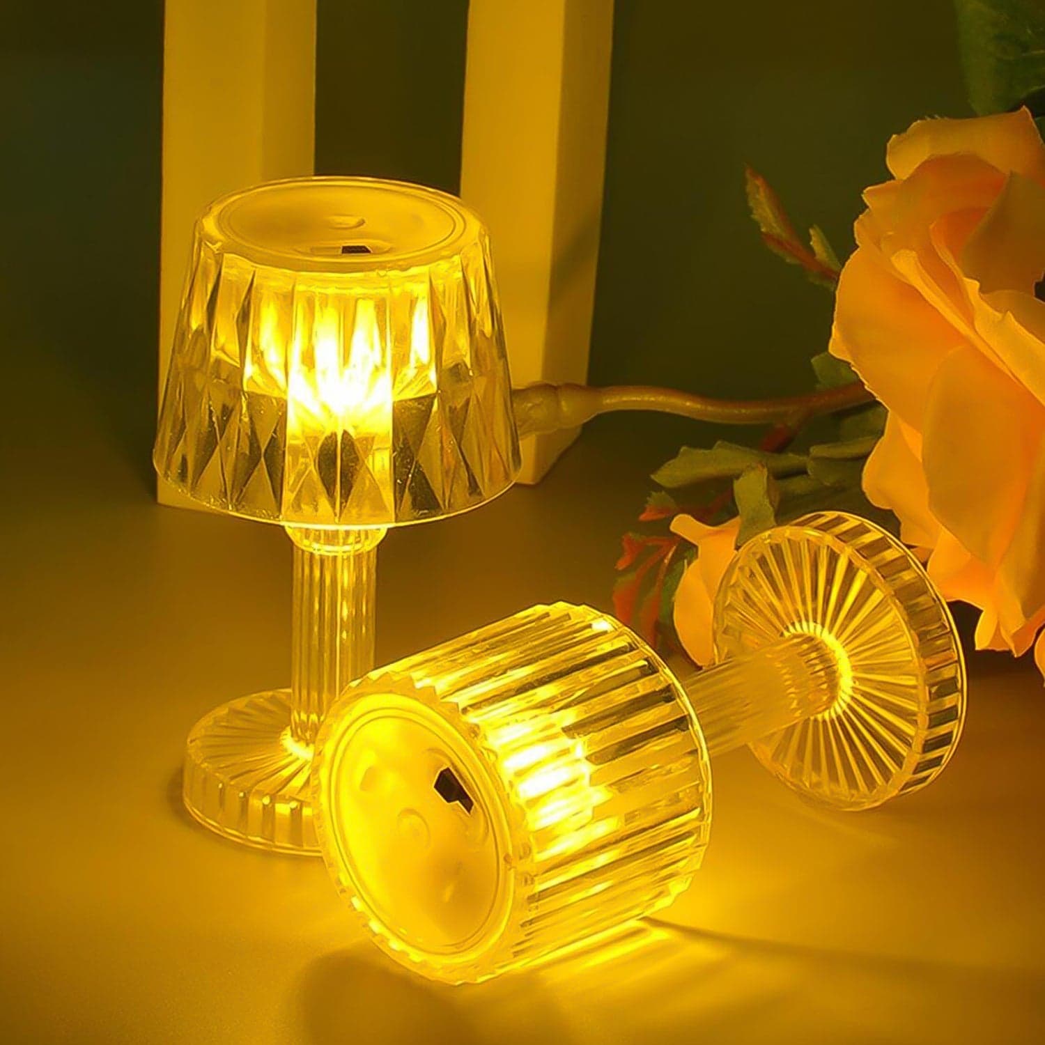 LED Candle lamp, Table Lamp Portable Plastic Lamps, Diwali (1 Pc / Small) thumbnail 1