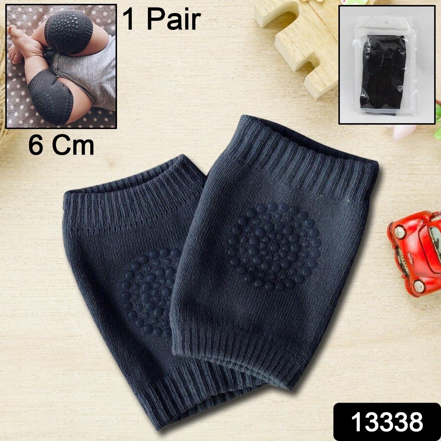 1 Pairs Baby Knee Pads for Crawling (1 Pair / 6 Cm) thumbnail 3