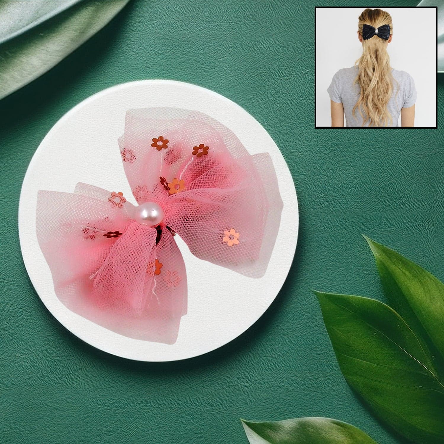 Hair Bow Knot Clip Suitable For Girls (1 Pc), Hair accessories thumbnail 4