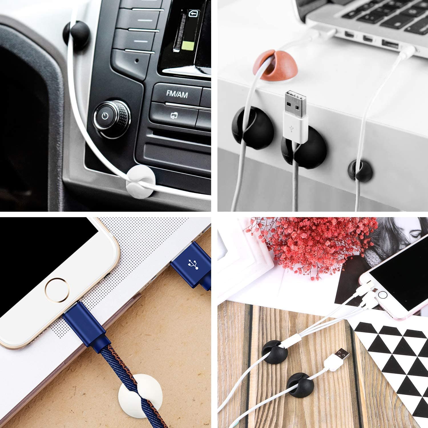 Multi-Purpose Cable Clips and Wire Organizer for Desk and Table thumbnail 6