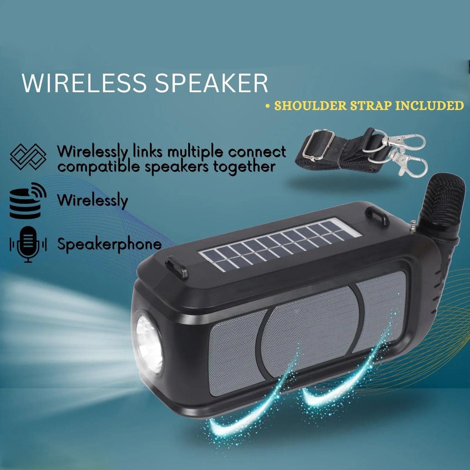 Wireless Bluetooth Speaker 5W High Bass With Wireless Mic / Microphone thumbnail 4