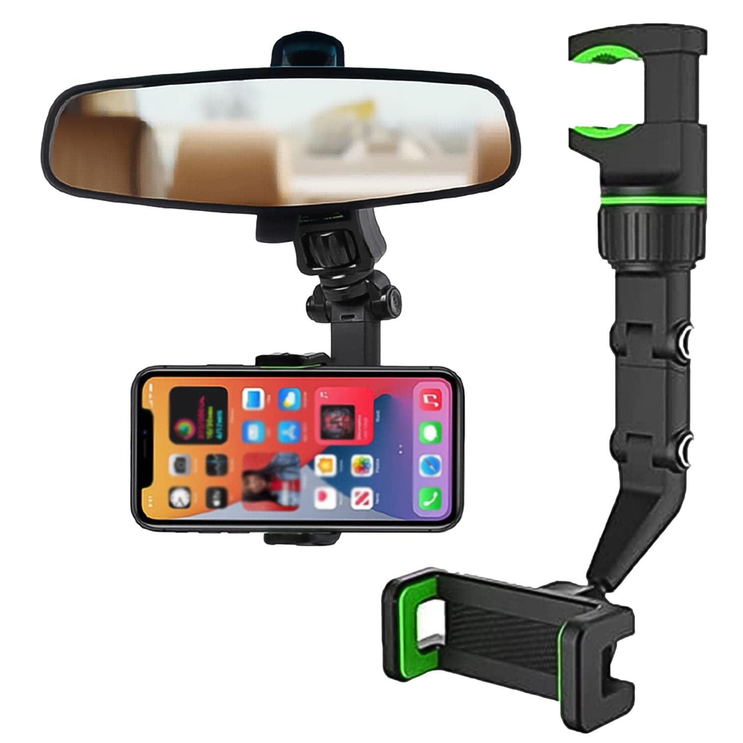 Multifunctional Car Rear View 360° Rotatable Mobile Holder thumbnail 1