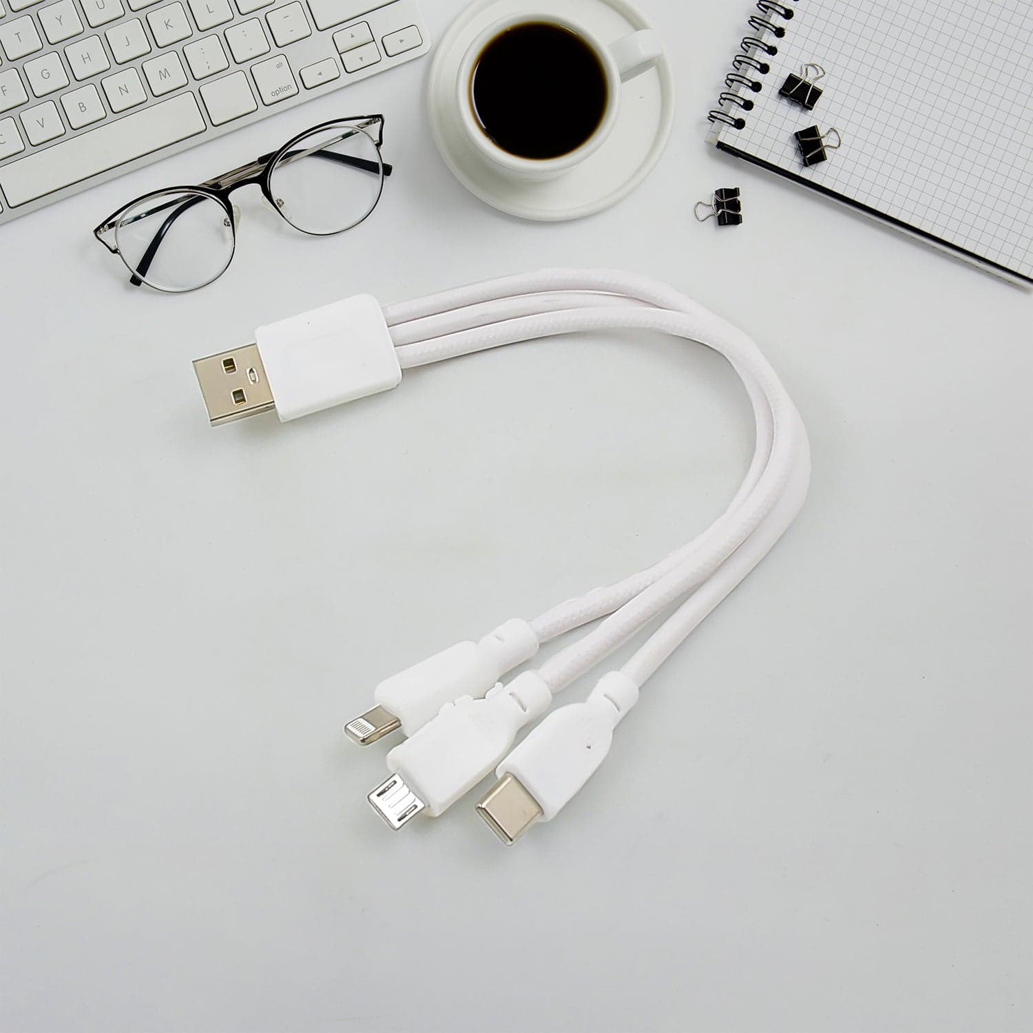 3 In 1 Charging Cable Fast Charging Cord USB Cable 3.5 Amp (1 Pc) thumbnail 1