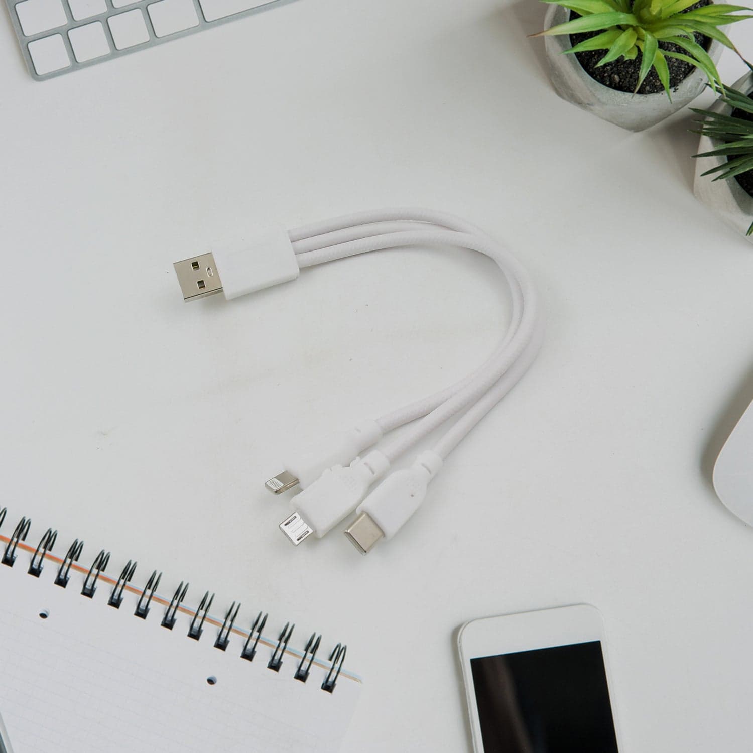 3 In 1 Charging Cable Fast Charging Cord USB Cable 3.5 Amp (1 Pc) thumbnail 3