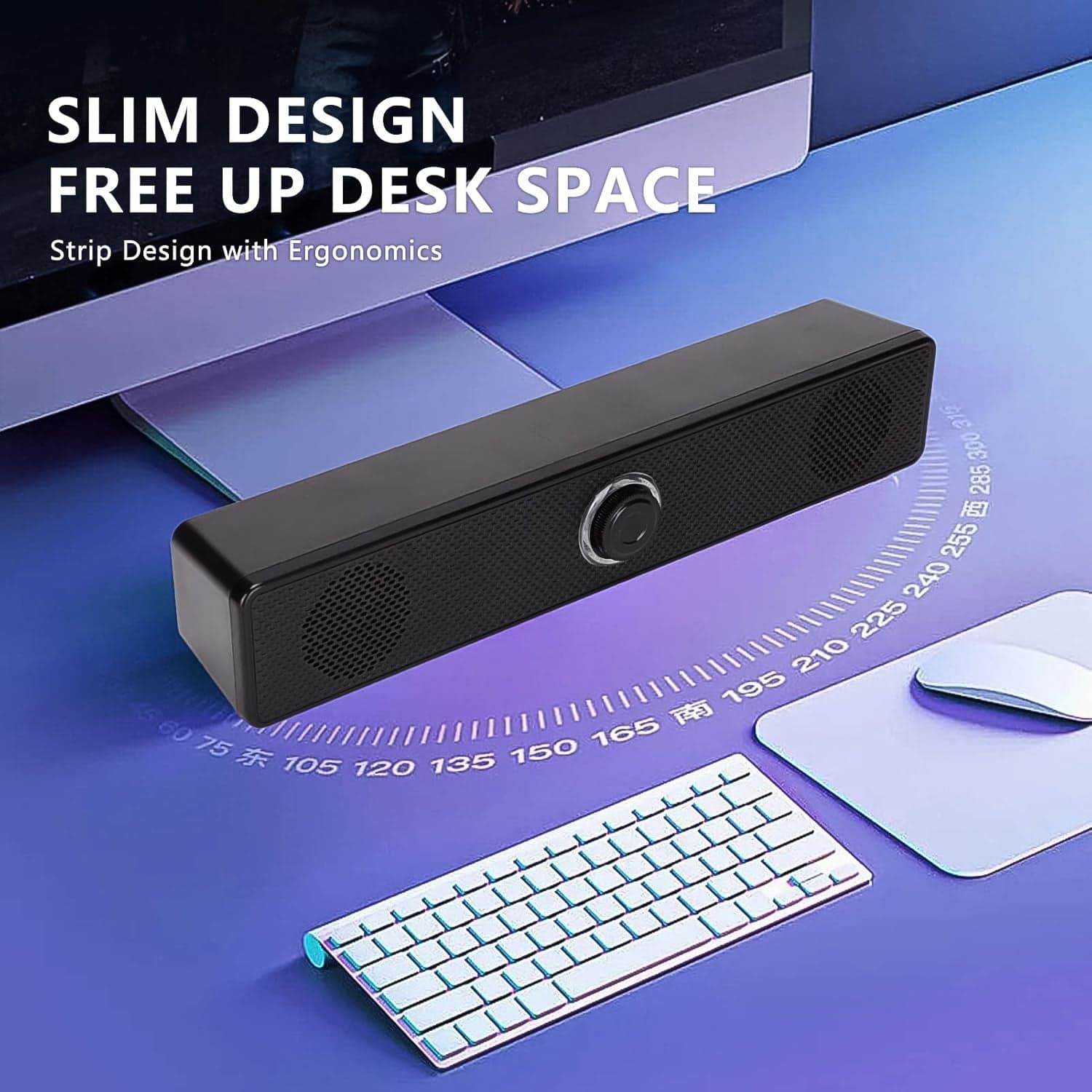 Desktop, Computer Speaker, Wired Plug and Play USB Powered Speaker (1 Pc) thumbnail 4