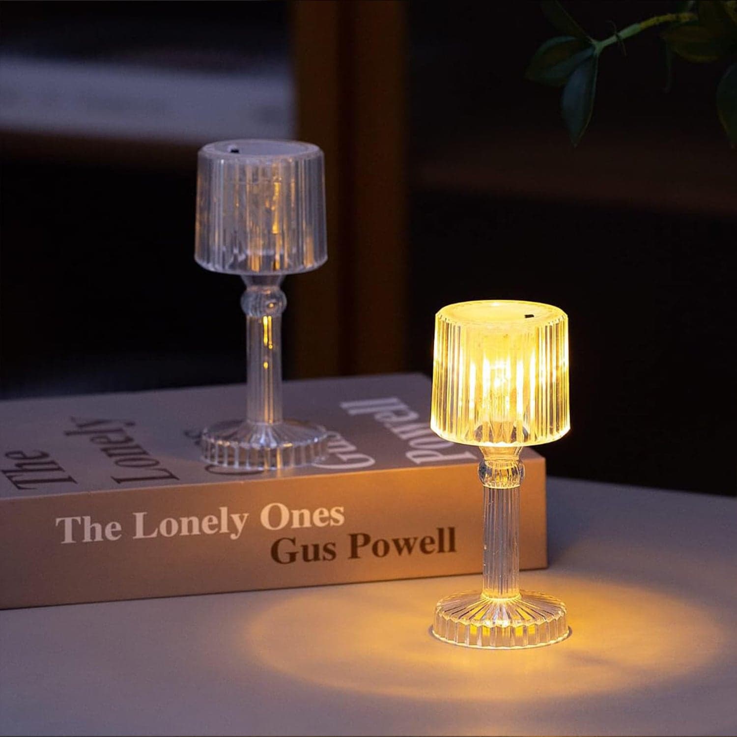 Big Acrylic LED Desk Lamps Table Lamp Portable Crystal, Diwali (1 Pc / Big) thumbnail 4