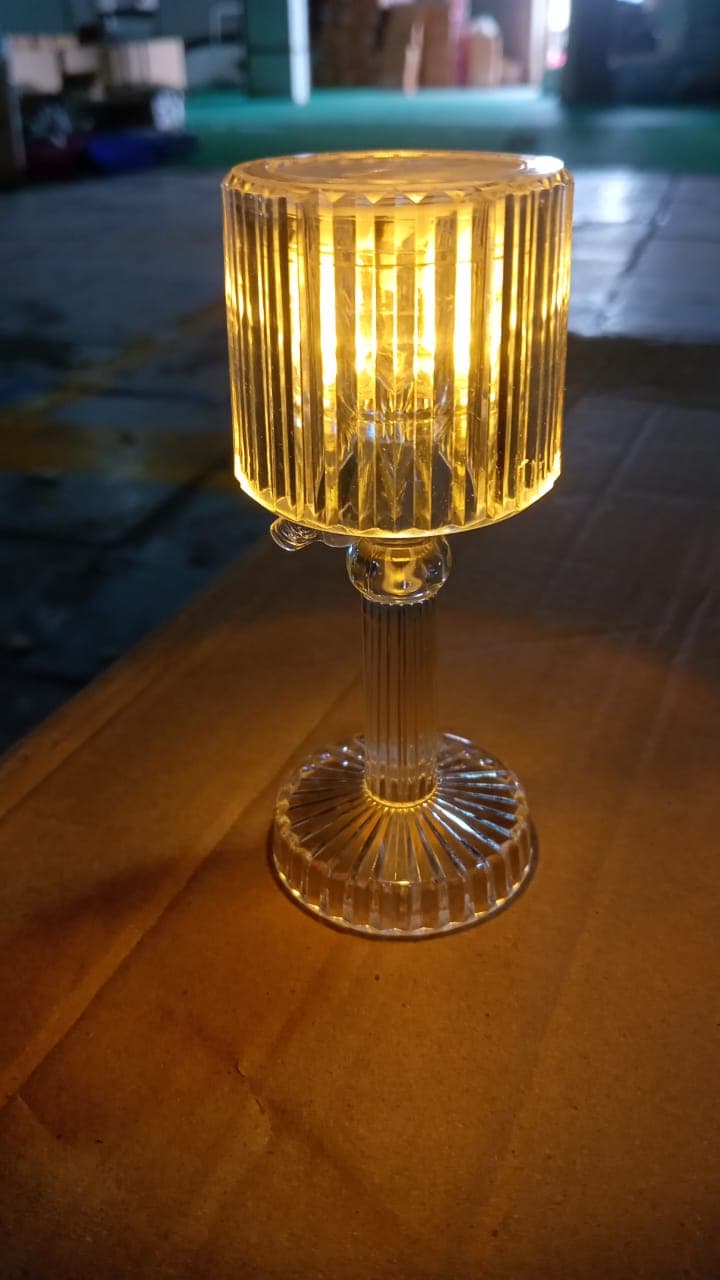 Big Acrylic LED Desk Lamps Table Lamp Portable Crystal, Diwali (1 Pc / Big) thumbnail 7