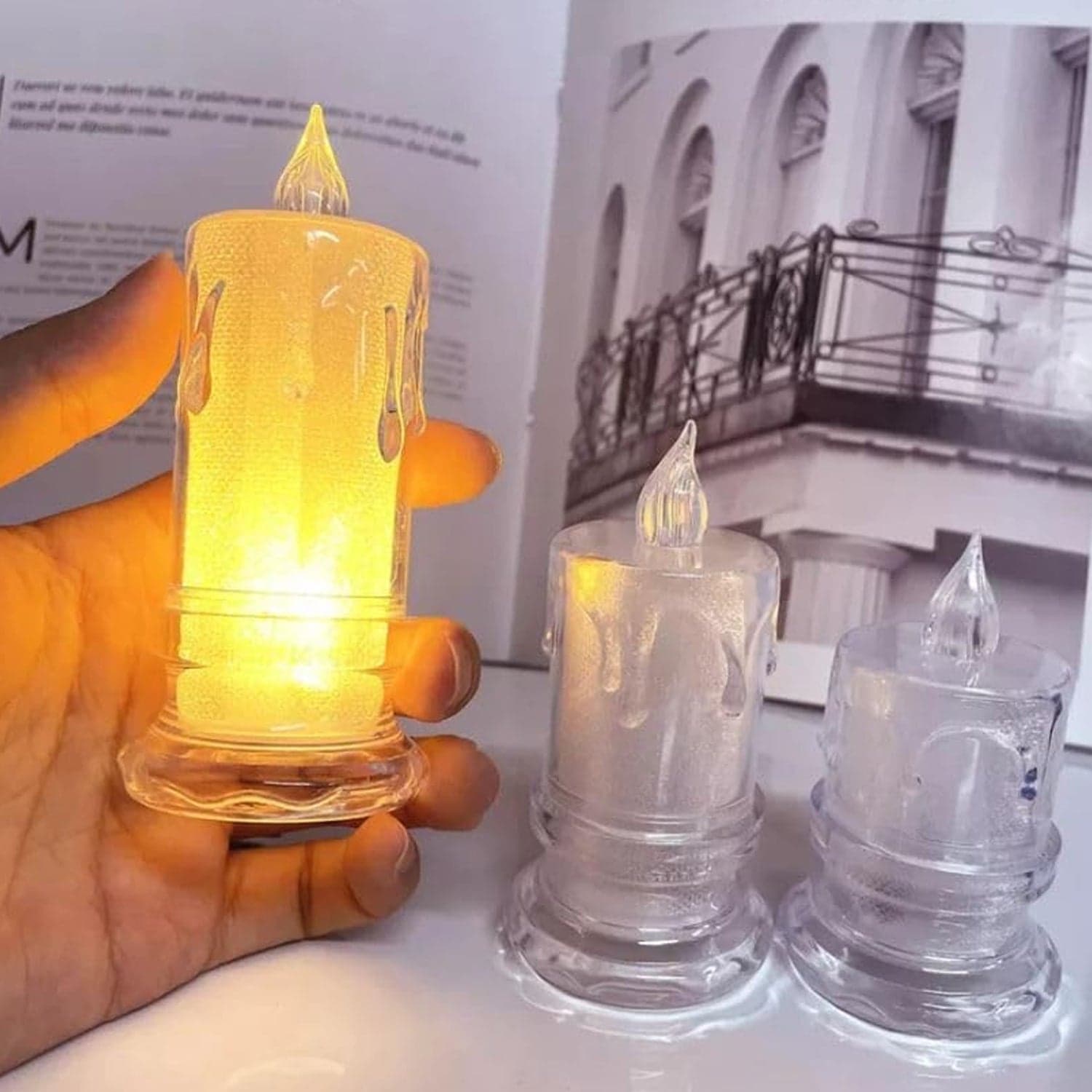 LED Tea Light Candle for Christmas, Festival, Candles, Diwali (1 Pc) thumbnail 7