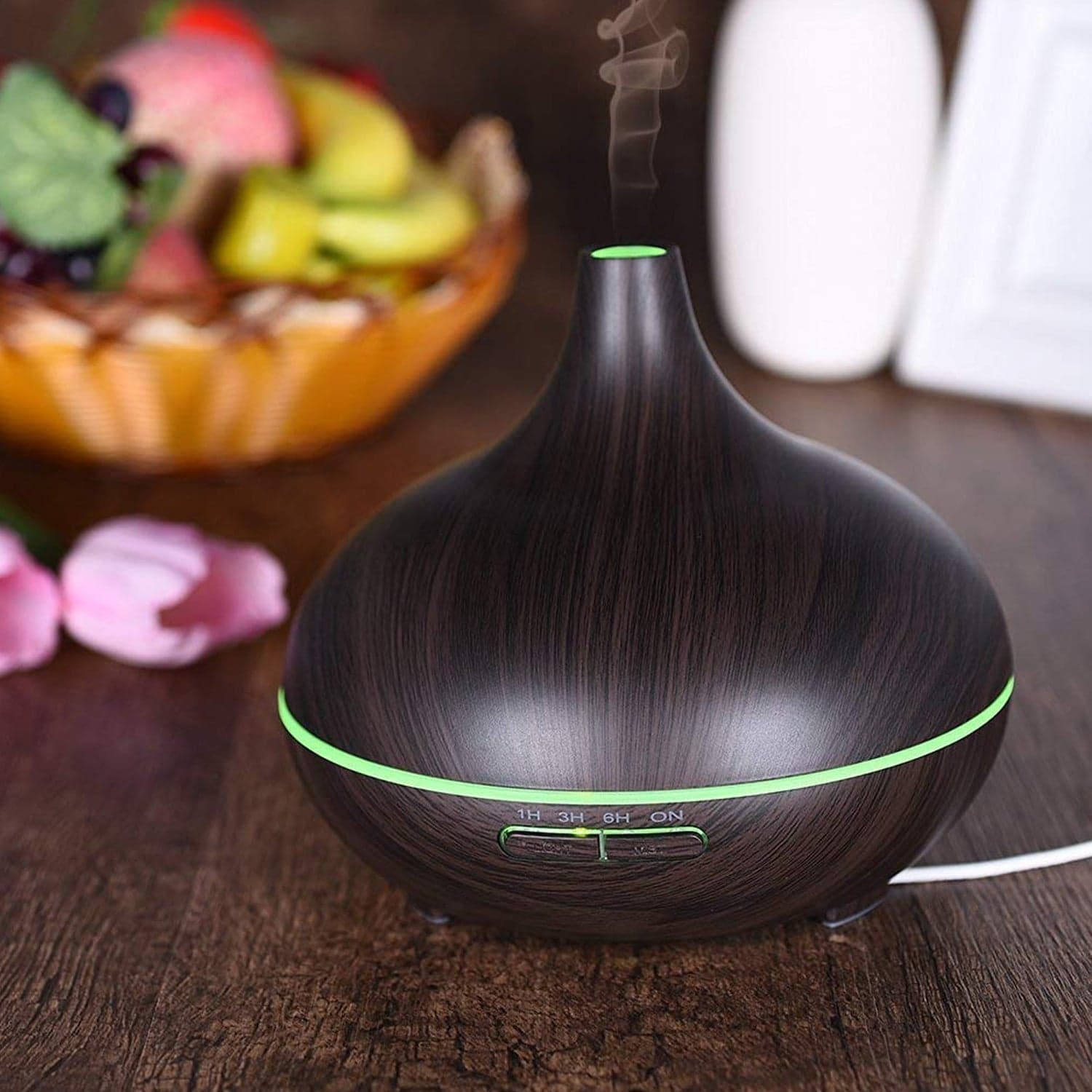 Aromatherapy Humidifier with 7 Colourful LED Light Change (500 ML Capacity / Without Remote) thumbnail 1