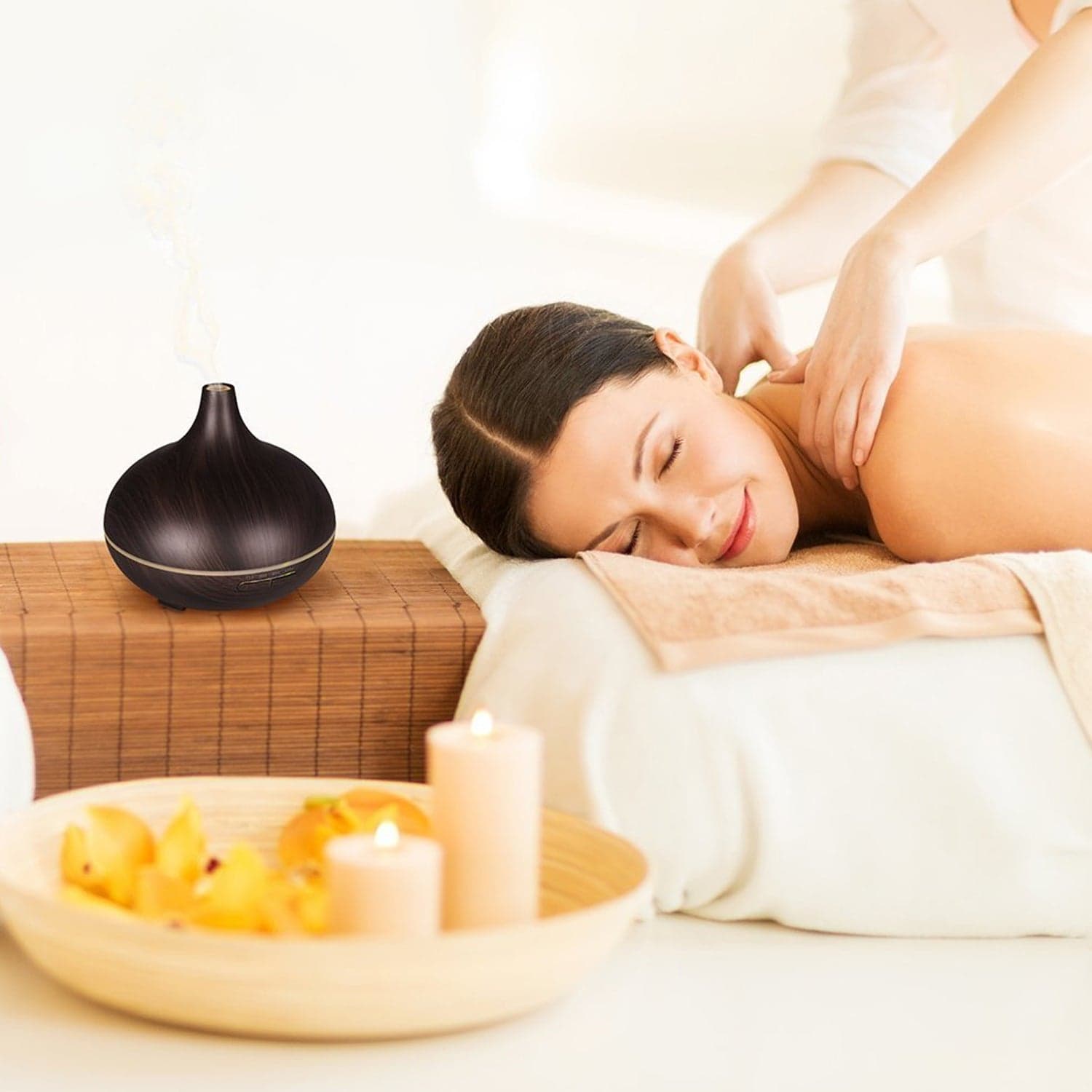 Aromatherapy Humidifier with 7 Colourful LED Light Change (500 ML Capacity / Without Remote) thumbnail 8
