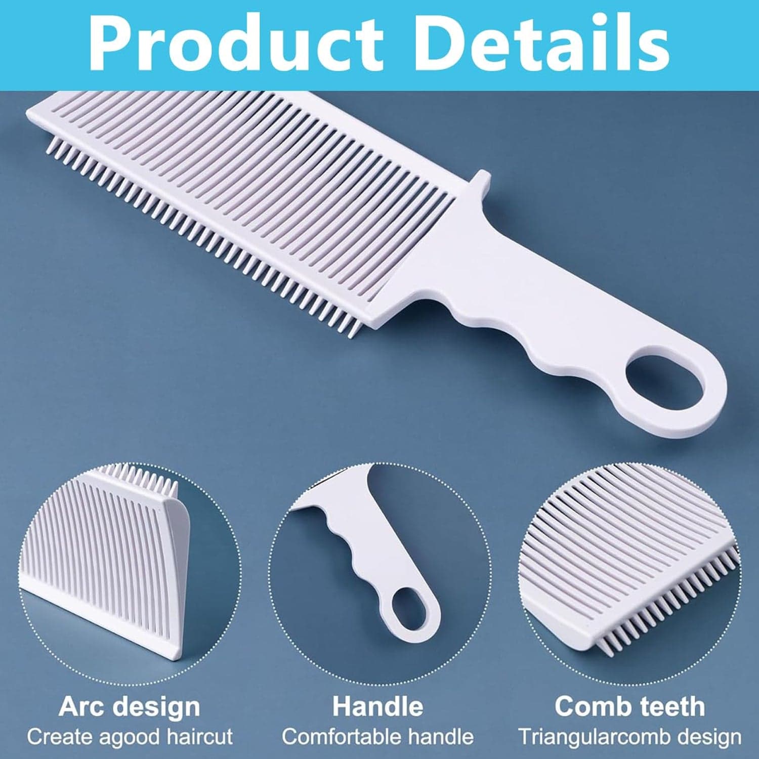 Ergonomic Flat Top Fading Clipper Comb Hair Care Styling | Brushes & Combs (1 Pc) thumbnail 4