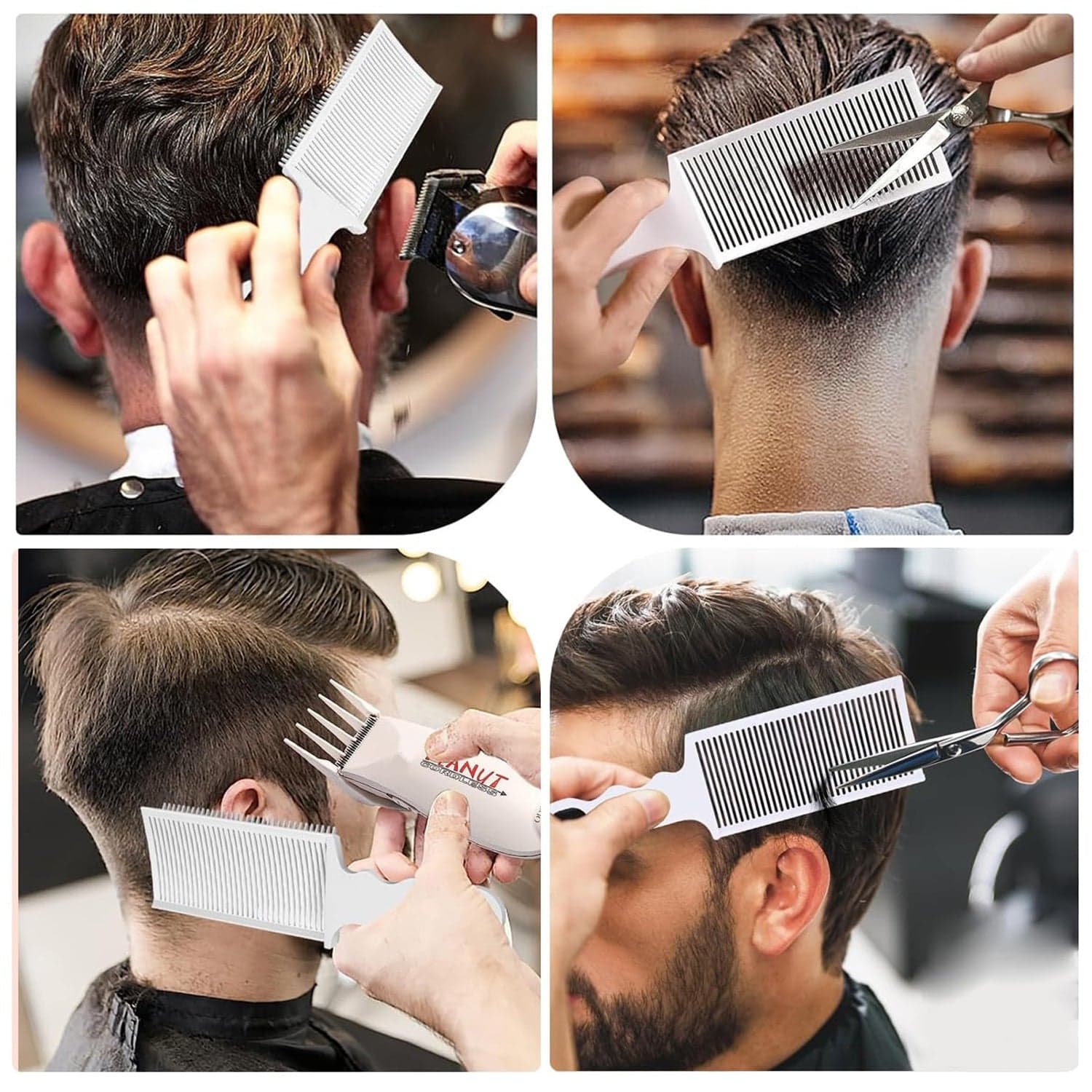 Ergonomic Flat Top Fading Clipper Comb Hair Care Styling | Brushes & Combs (1 Pc) thumbnail 7