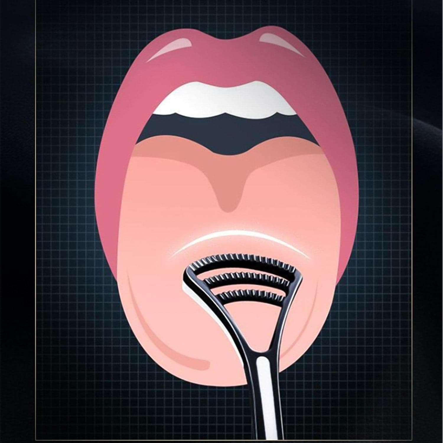 Plastic Dental Tongue Scraper Cleaner Brush (1 Pc) thumbnail 4