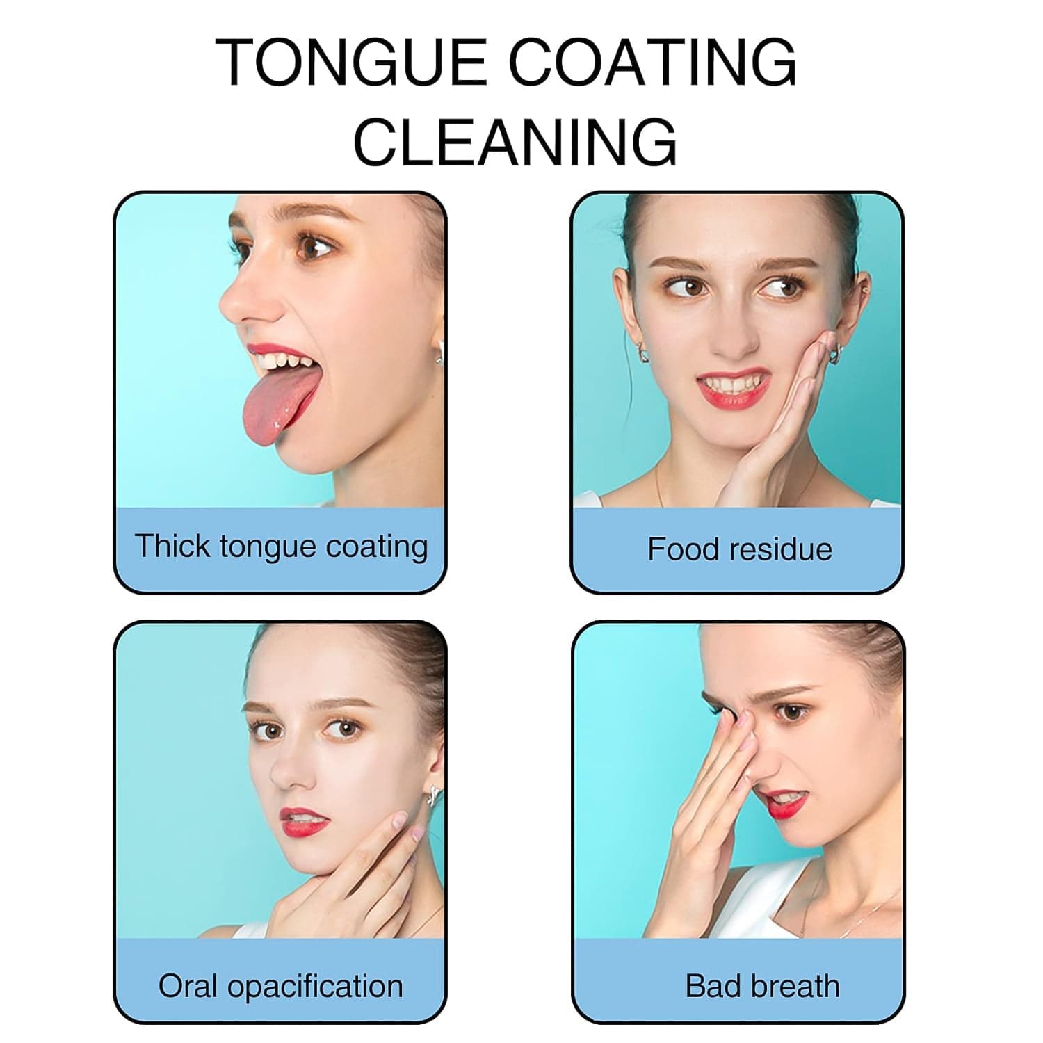 Oral Tongue Cleaner Brush Scraper Health Personal Care Dental Care Tongue Cleaner (1 Pc / Multicolor) thumbnail 4