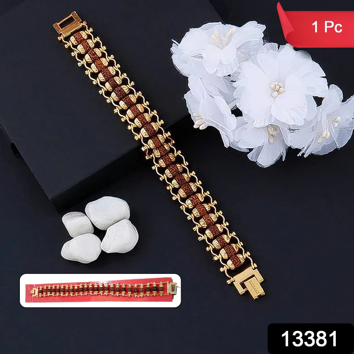 Golden Modern Rudraksha Bracelet (1 Pc) thumbnail 2