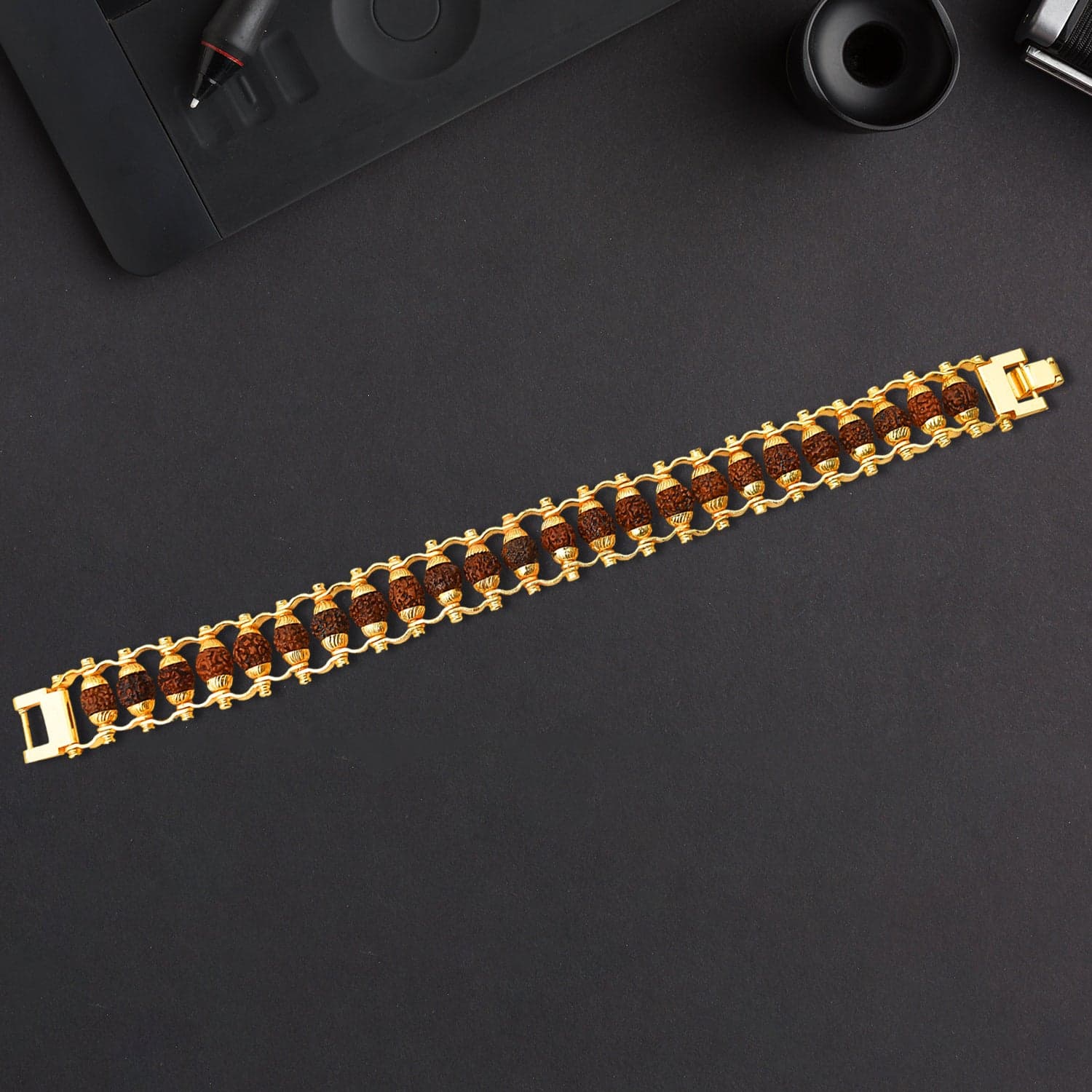 Golden Modern Rudraksha Bracelet (1 Pc) thumbnail 5