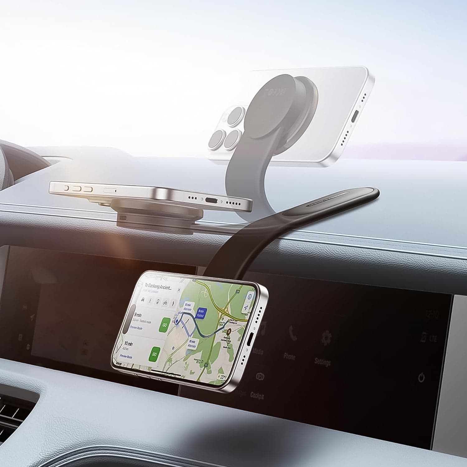 Car Mount Charger, 15W Wireless Car Charger Phone Holder (1 Set) thumbnail 7