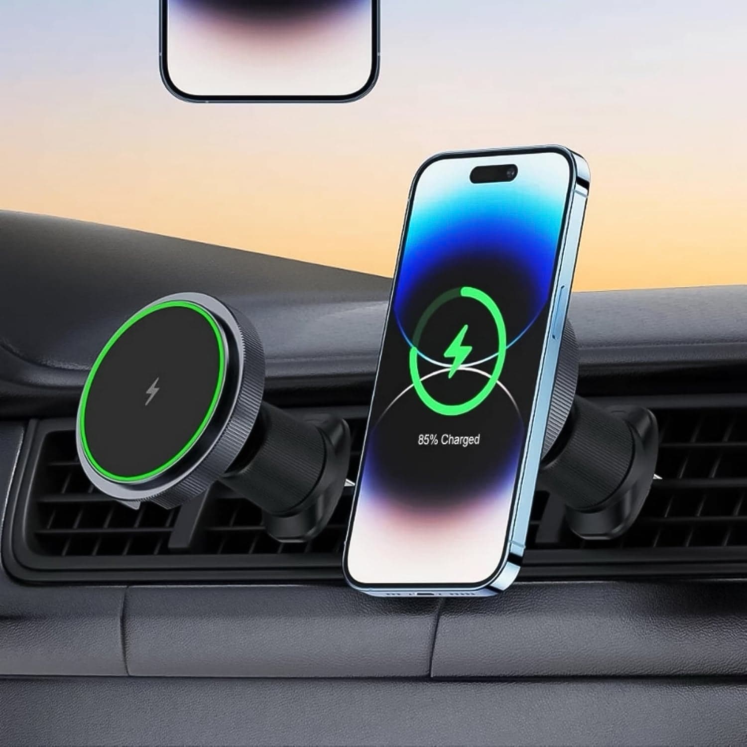 Magnetic Phone Mount Wireless Charger | Music Reactive Lights (1 Set) thumbnail 3
