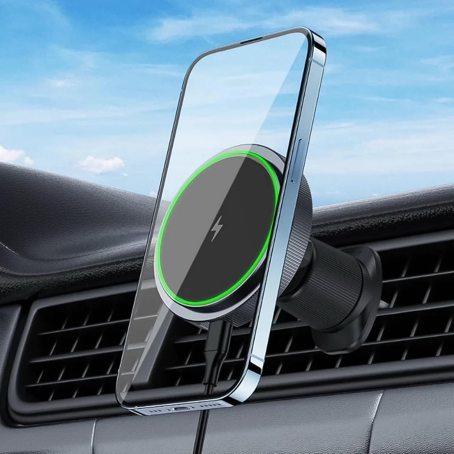 Magnetic Phone Mount Wireless Charger | Music Reactive Lights (1 Set) thumbnail 4