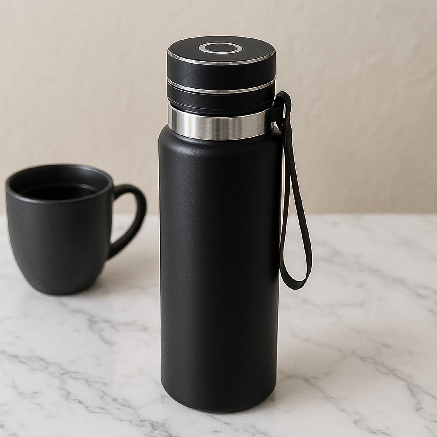 Double Stainless Steel Wall Flask Vacuum Insulated Water Bottle (800 ML) thumbnail 3