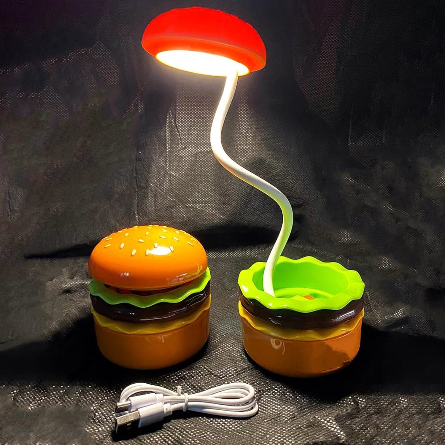 Burger Delight: Folding LED Night Lamp (1 Pc) thumbnail 4