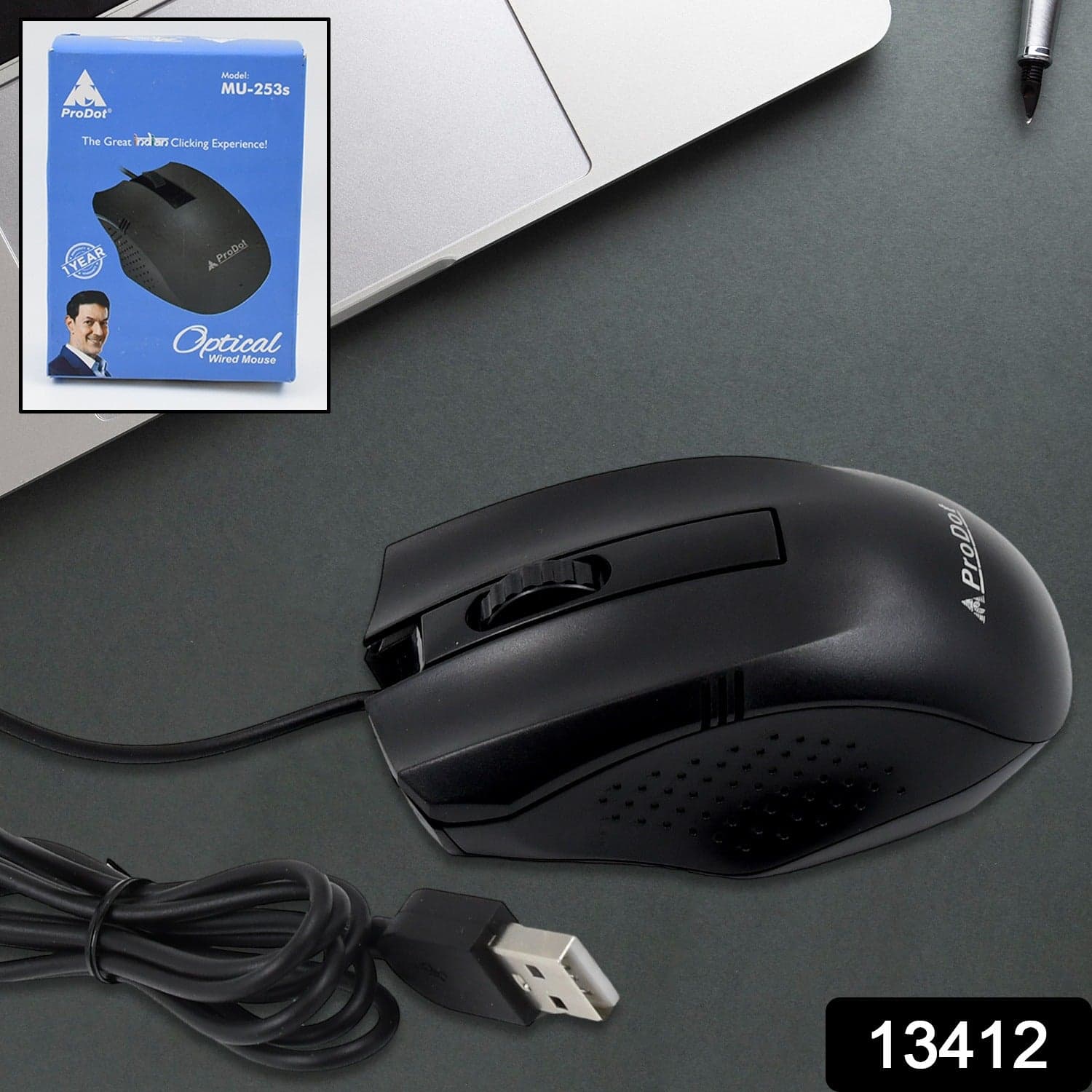 Computer / Laptop Wired Optical Mouse (1 Pc) thumbnail 2