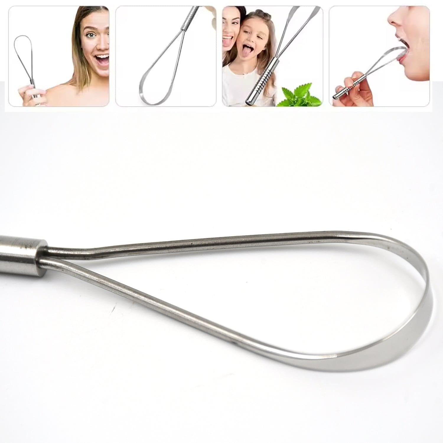 Steel Tongue Cleaner, Tongue Scraper (1 Pc) thumbnail 5