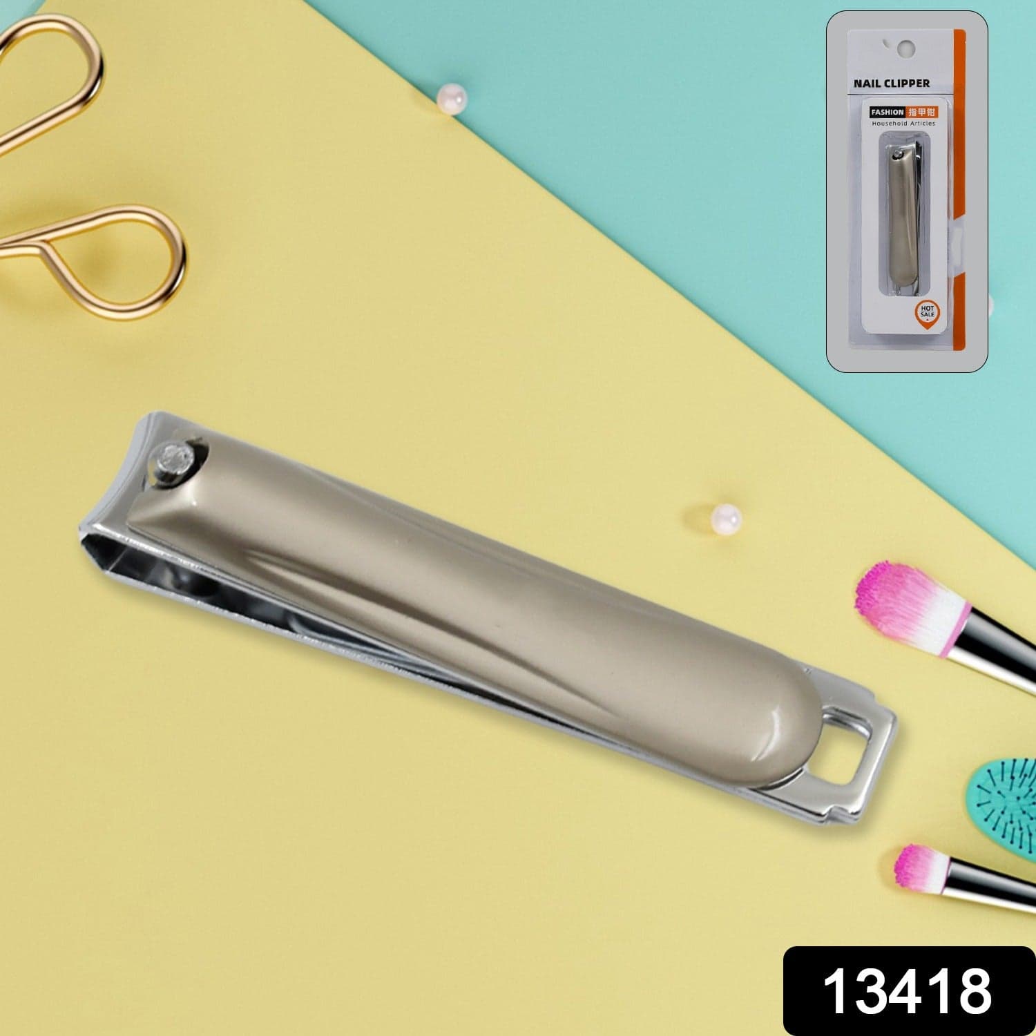 Stainless Steel Folding Portable Large Nail Clippers with Nail File (1 Pc) thumbnail 2