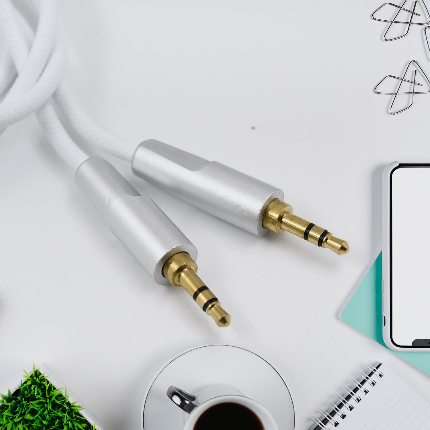 JK Aux Cable for Mobile and Tablet Home / Car Stereos & More (1 Pc / 1000MM) thumbnail 3