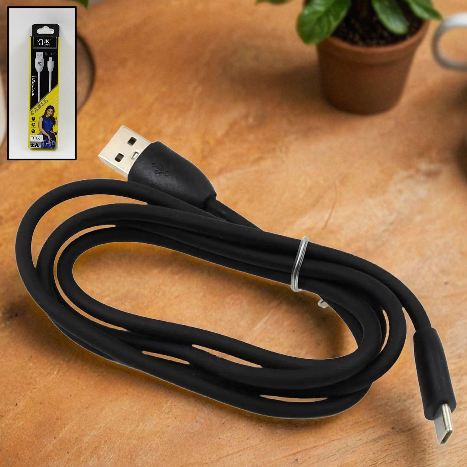 JK 2A Type C data cable Fast Charging, Data Transfer Cable (1 Pc) thumbnail 1