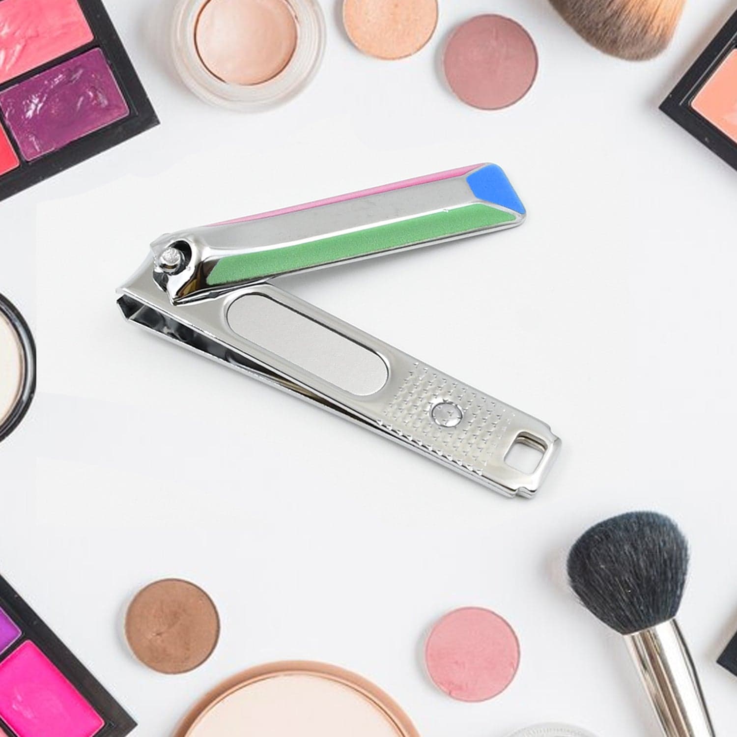 Stainless Steel Folding Portable Large Nail Clippers with Nail File (1 Pc / Mix Design) thumbnail 5